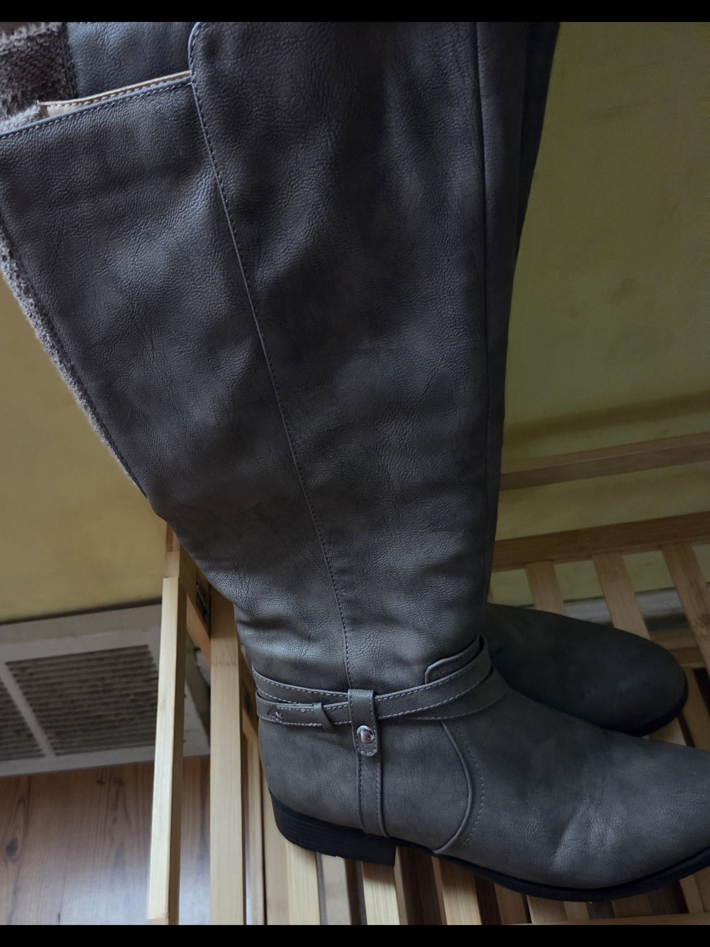 Tall Gray Riding Boots - Picture 7 of 7